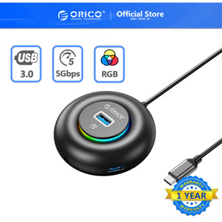 Orico Usb Hub 4in1 พร้อม Type C อ่าน Sd Tf Card Rgb Lighting และตัวรับสัญญาณเสียงที่ดีที่สุดในตลาด (YXR)