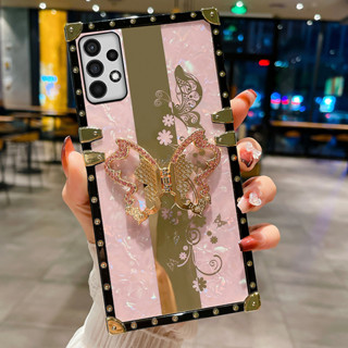 เคสกระจก ลายปีกผีเสื้อ สําหรับ Samsung Galaxy A53 A04 A54 A04E A14 A03 A04S A03S A73 A23 A33 A13