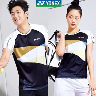 Yonex เสื้อแบดมินตันเกาหลี แขนสั้น ผู้ชายและผู้หญิง แห้งเร็ว เสื้อยืดซับเหงื่อ เสื้อฝึกเด็ก