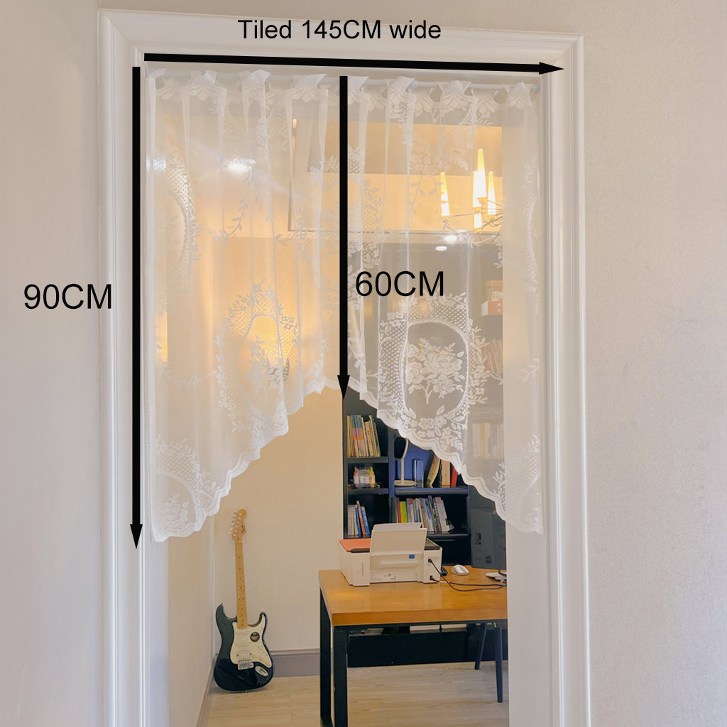 แนะนำ ผ้าม่าน ผ้าม่านประตู แบบสั้น แต่งลูกไม้ สําหรับตกแต่งห้องนั่งเล่น ราคาพิเศษ มีเก็บเงินปลายทาง