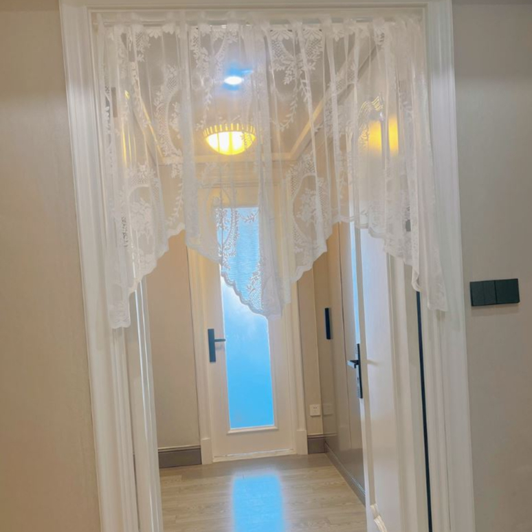 แนะนำ ผ้าม่าน ผ้าม่านประตู แบบสั้น แต่งลูกไม้ สําหรับตกแต่งห้องนั่งเล่น ราคาพิเศษ มีเก็บเงินปลายทาง