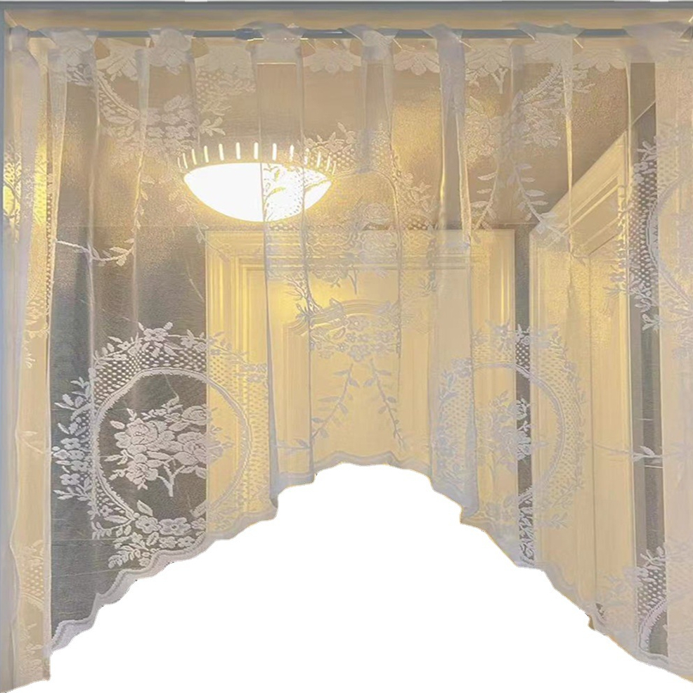 แนะนำ ผ้าม่าน ผ้าม่านประตู แบบสั้น แต่งลูกไม้ สําหรับตกแต่งห้องนั่งเล่น ราคาพิเศษ มีเก็บเงินปลายทาง