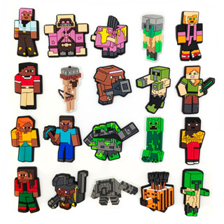 1 ชิ้น ใหม่ Minecraft Jenga Game Croc Jibbits Charms รองเท้าแตะจี้ปุ่มการ์ตูน ของขวัญสําหรับเด็ก ปาร์ตี้