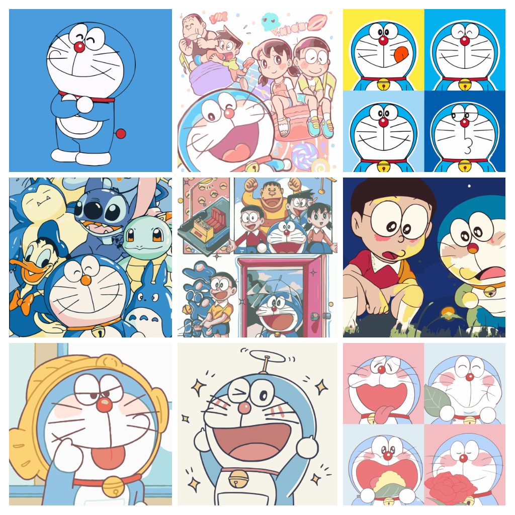 ภาพจิตรกรรมดิจิทัล PBN บนผ้าใบ ตามตัวเลข รูปโดราเอมอน DIY ขนาด 20x20 30x30 40x40 ซม. สําหรับเด็ก