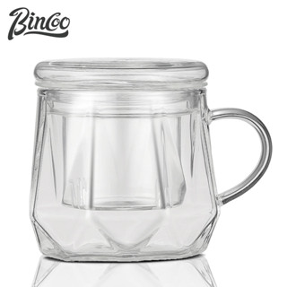 BINCOO Glass Teacup Tea Water Separation With Handle For Household and Office 350ML/500ML