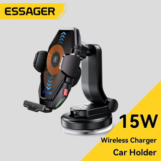 Essager แดชบอร์ด ที่วางโทรศัพท์ในรถยนต์ 360° ที่วางโทรศัพท์ แบบไร้สาย หมุนได้ สําหรับโทรศัพท์มือถือ