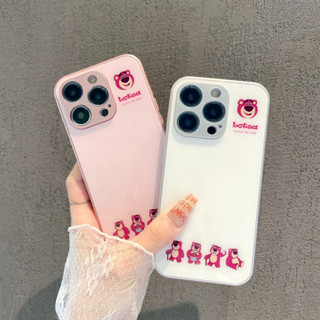 เคสโทรศัพท์มือถือ ลายหมีสตรอเบอร์รี่น่ารัก สําหรับ IPHONE 11 12 13 mini 14 PRO MAX 7 8 7 PLUS 8 PLUS X XR XS MAX