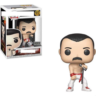 Funko Pop! ราชินีหิน #97 Freddie Mercury Diamond Collection FYE Exclusive พร้อมตัวป้องกัน