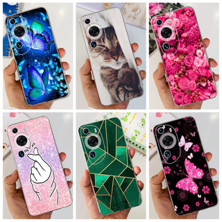 เคสโทรศัพท์มือถือ ซิลิโคนนิ่ม พิมพ์ลายผีเสื้อ แฟชั่น สําหรับ Huawei P60 P 60 P60Art P60Pro HuaweiP60