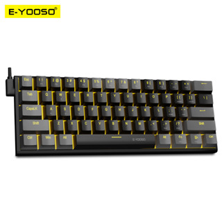 E-yooso Z11 คีย์บอร์ดเกมมิ่ง มีสาย USB 60% 61 คีย์ ขนาดเล็ก พกพาง่าย ถอดออกได้ สีฟ้า สีแดง สําหรับคอมพิวเตอร์ เดินทาง