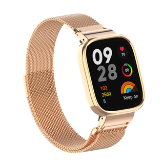สายสแตนเลสพร้อมเคสสร้อยข้อมือวงโลหะสําหรับ Redmi Watch 6 5 4 3 2 Lite Active / Mi Watch Lite