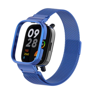สายสแตนเลสพร้อมเคสสร้อยข้อมือวงโลหะสําหรับ Redmi Watch 6 5 4 3 2 Lite Active / Mi Watch Lite