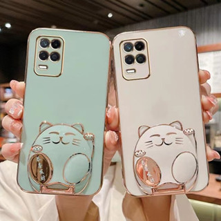 เคสซิลิโคน TPU ลายแมวร่ํารวย 6D สําหรับ Oppo A54 4g A16 Oppo