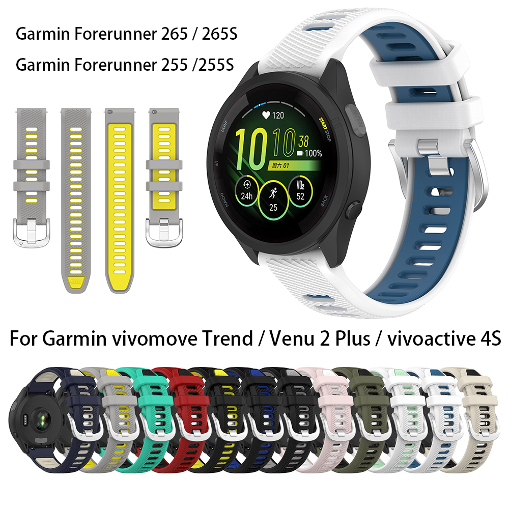 สําหรับผู้เบิกทาง Garmin 265 265S 255S vivomove เทรนด์ Venu SQ 2 plus vivoactive 3 4 สาย 2023 run smart watch band strap