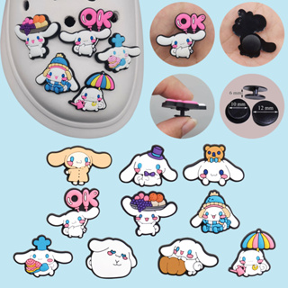 ขายดี อุปกรณ์เสริมรองเท้า PVC ลายการ์ตูน สําหรับ Crocs Sanrio Cinnamoroll Series Jibbitz