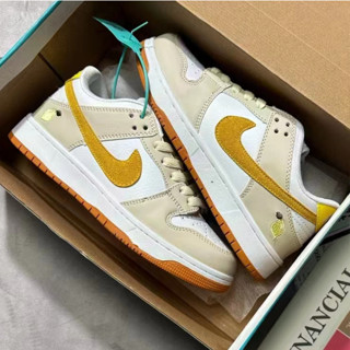 Dunk Low SB Lemon รองเท้าผ้าใบลําลอง ข้อสั้น เข้ากับทุกการแต่งกาย สําหรับผู้ชาย และผู้หญิง