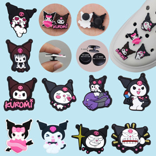 ขายดี จี้รองเท้า PVC ลายการ์ตูน Sanrio Kuromi อุปกรณ์เสริม สําหรับ Crocs