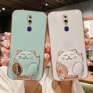 เคสซิลิโคน TPU ลายแมวร่ํารวย 6D สําหรับ Oppo F11 F11 Pro