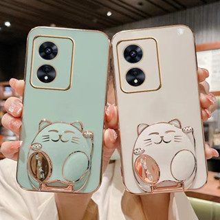 เคสซิลิโคน TPU ลายแมวร่ํารวย 6D สําหรับ Oppo A97