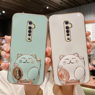 เคสซิลิโคน TPU ลายแมวร่ํารวย 6D สําหรับ Oppo Reno 2 Reno 2F Reno 2z