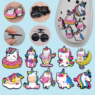 อุปกรณ์เสริมรองเท้าน่ารัก สําหรับ Crocs Unicorn Series Jibbitz