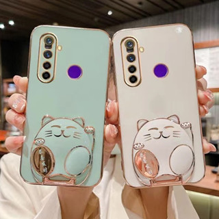 เคสซิลิโคน TPU ลายแมวร่ํารวย 6D สําหรับ Realme 5 5i 5s 6i C3 5 Pro Realme