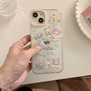 เคสโทรศัพท์มือถือ TPU แบบนิ่ม ลายกากเพชร Sanrio สําหรับ iphone 14 Pro Max 13 Pro Max 12 Pro Max