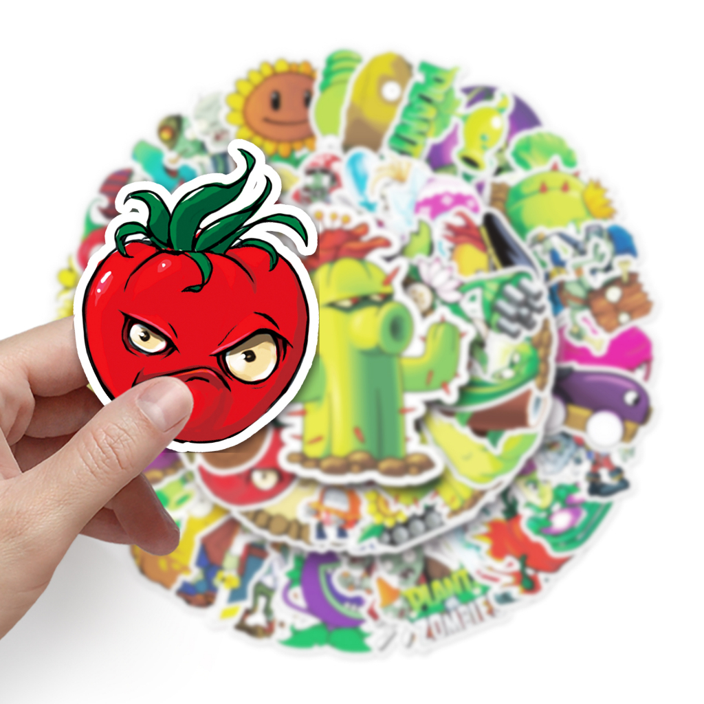 พืชตลก 50 ชิ้น VS สติ๊กเกอร์ซอมบี้กันน้ํา DIY สําหรับแล็ปท็อป/โทรศัพท์/หมวกกันน็อค/รถ/กีตาร์ Creative Decal - รูปที่ 3