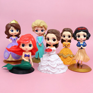 ฟิกเกอร์การ์ตูนดิสนีย์ Cinderella Snow White Sophia Bell สําหรับตกแต่งเค้กวันเกิด