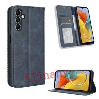 กรณี Samsung Galaxy M14 5G ฝาครอบกรณี Flip Leather Phone Casing Samsung M14 5G Back Cover