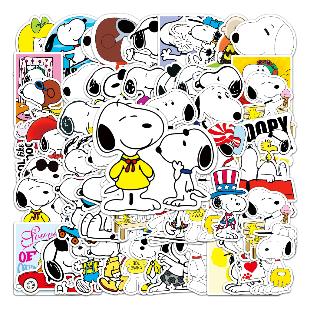 สติกเกอร์ กันน้ํา ลายการ์ตูนสนูปปี้ แคทรูน สร้างสรรค์ สําหรับติดตกแต่งรถยนต์ DIY 50 ชิ้น