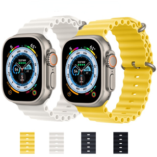 สายนาฬิกาข้อมือซิลิโคน สําหรับ Apple Watch 49 มม. 45 มม. 44 มม. 40 มม. 41 มม. 42 มม. 38 มม. iWatch Ultra Series 7 6 5 3 se 8 S