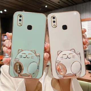 เคสซิลิโคน TPU ลายแมวร่ํารวย 6D สําหรับ Vivo Y95 Y91 Y91c