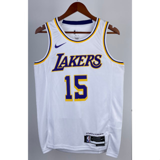 hot pressed 2023 nba Los Angeles Lakers No. 15 Reaves white classic basketball jersey