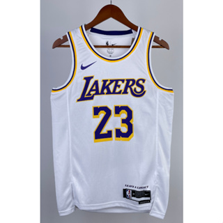 Hot pressed 2023 nba Los Angeles Lakers No. 23 James white classic basketball jersey