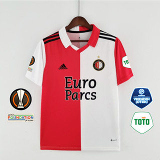 เสื้อกีฬาแขนสั้น ลายทีม Feyenoord home 22 23 Fans ไซซ์ S - 4XL