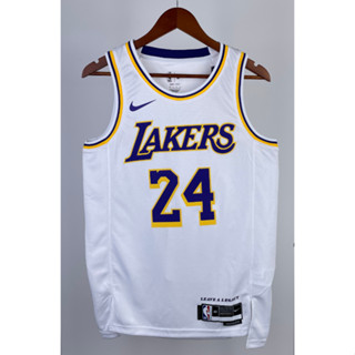 Hot pressed 2023 nba Los Angeles Lakers No. 24 Kobe Bryant white classic basketball jersey