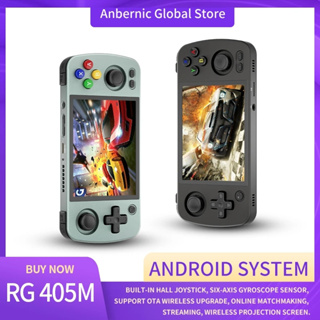 Anbernic RG405M เครื่องเล่นเกม หน้าจอสัมผัส IPS 4 นิ้ว T618 CNC Aluminium Alloy Android 12 3000+Game