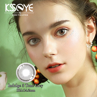 Ksseye 2 คอนแทคเลนส์ สายตาสั้น สีเทา เส้นผ่าศูนย์กลาง 14.2 มม.