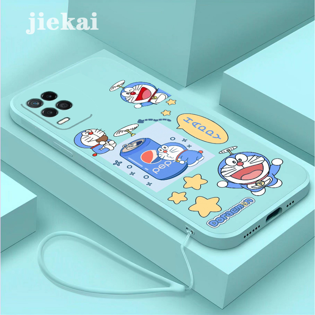 เคสโทรศัพท์มือถือ ซิลิโคน กันกระแทก ลายการ์ตูนโดราเอมอน แมวน่ารัก สําหรับ OPPO A54 4G