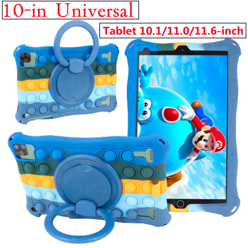 For 10-in Universal Tablet PC Casing Android 10.1 11.0 11.6-inch Tab (25x16cm) 360 Rotatable Stand C