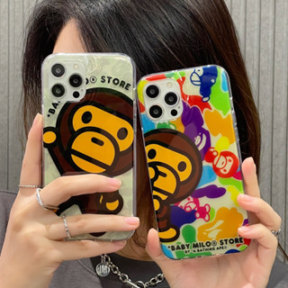 AAPE เคสโทรศัพท์มือถือแฟชั่น แบบแข็ง ลายการ์ตูนลิง สําหรับ iPhone14 14pro 14promax iPhone13 13pro 13promax iPhone12 12pro 12promax iPhone11 11promax x xs xr xsma