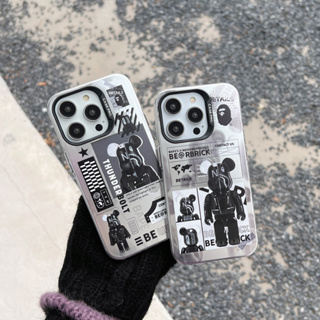 เคสโทรศัพท์มือถือแฟชั่น แบบแข็ง ลายการ์ตูนหมี bearbrick street หรูหรา สําหรับ iPhone14 14pro 14promax iPhone13 13pro 13promax iPhone12 12pro 12promax iPhone11 11promax x xs xr xm