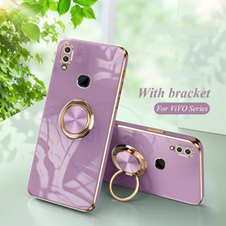 เคสโทรศัพท์ซิลิโคน แบบนิ่ม ขอบตรง หรูหรา สําหรับ Vivo V17 V19 V15 S1 Pro Y95 Y91 Y93 Y91C Y91i