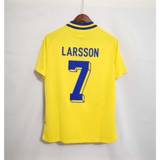 เสื้อกีฬาแขนสั้น ลายทีมชาติฟุตบอล Sweden LARSSON Dahlin BROLIN 1994 ชุดเหย้า สไตล์เรโทร คุณภาพสูง