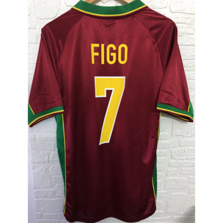 เสื้อกีฬาแขนสั้น ลายทีมชาติฟุตบอล Portugal FIGO RUI COSTA 1998 ชุดเหย้า สไตล์เรโทร คุณภาพสูง