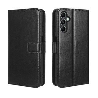 Samsung Galaxy M14 5G เคส Leather Case เคสโทรศัพท์ Stand Wallet Samsung M14 5G เคสมือถือ Cover