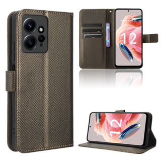 Xiaomi Redmi Note 12 4G เคส PU Leather Case เคสโทรศัพท์ Stand Wallet Redmi Note12 4G เคสมือถือ Cover