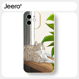 Jeero เคสไอโฟน เคสซิลิโคนนุ่มกันกระแทกน่ารักตลก เคสโทรศัพท์ Compatible for iPhone 15 14 13 12 11 Pro Max SE 2020 X XR XS 8 7 6 6S Plus พลัส HFF2964