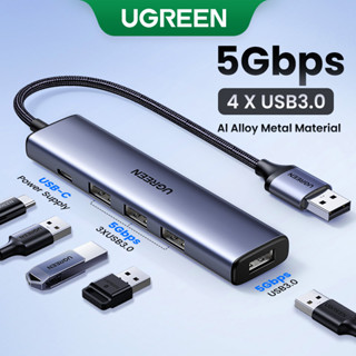 UGREEN Usb Hub Type C To 4 Usb 3.0 Hub To Type C อะแดปเตอร์ 5G สําหรับ compatible compatible for Macbook Pro Air M1 พีซีแล็ปท็อปอุปกรณ์เสริม Usb C Hub Splitter